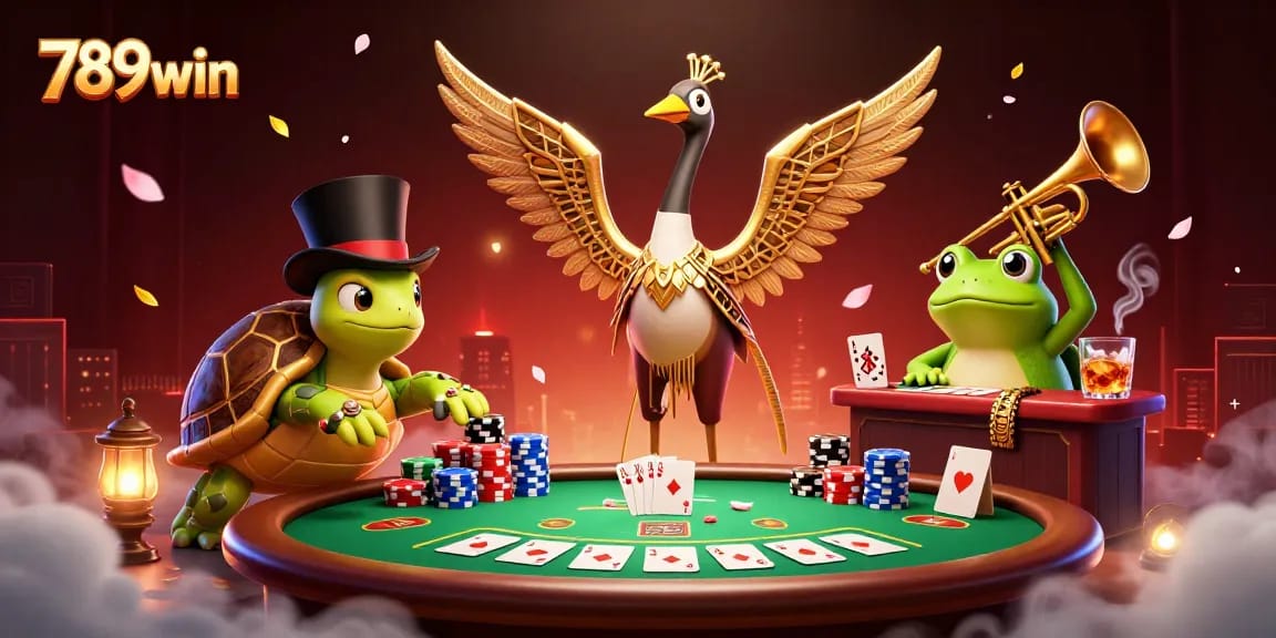 Engage in thrilling gaming experiences at 789win with vibrant casino elements and characters.