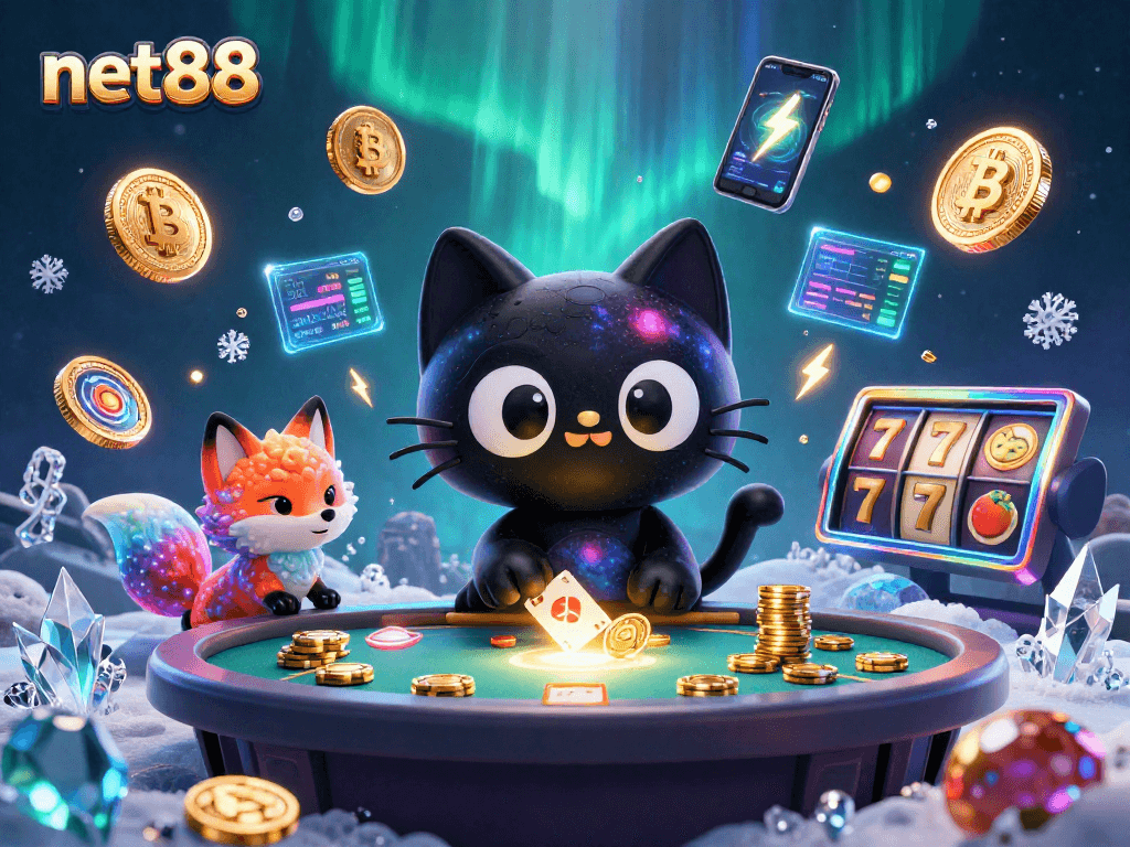 Bet on net88 for exciting slots amid cosmic charm and vibrant crypto elements