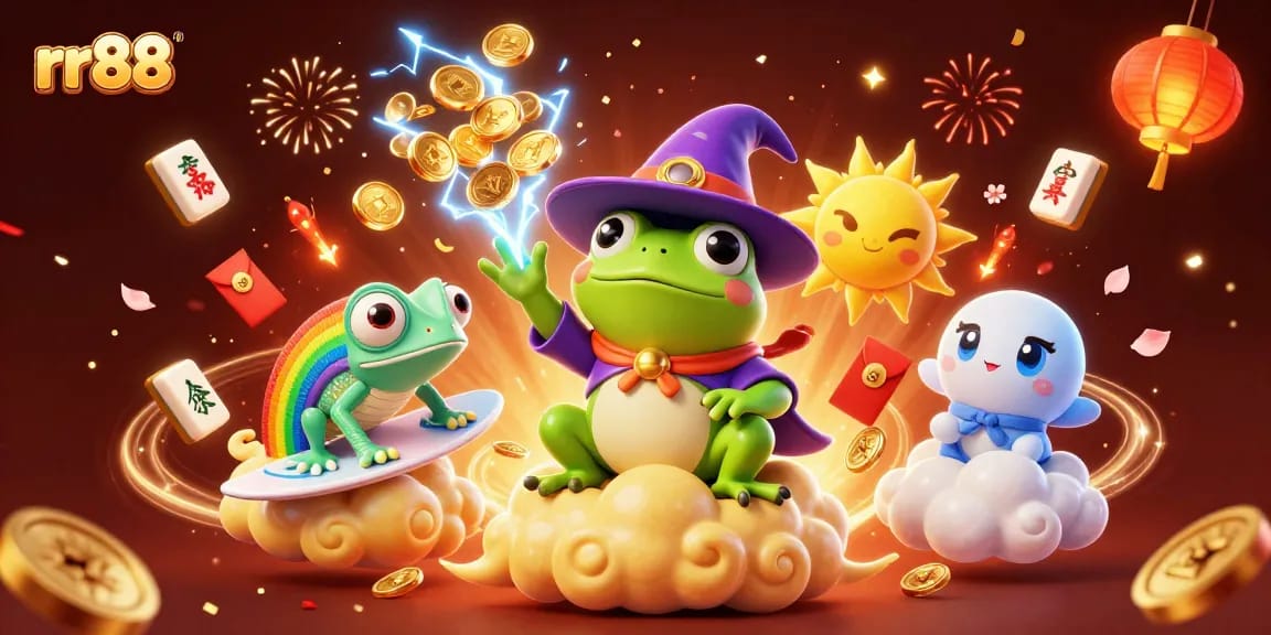 Win big at rr88 with exciting 3D casino characters and vibrant visuals in this dynamic scene.
