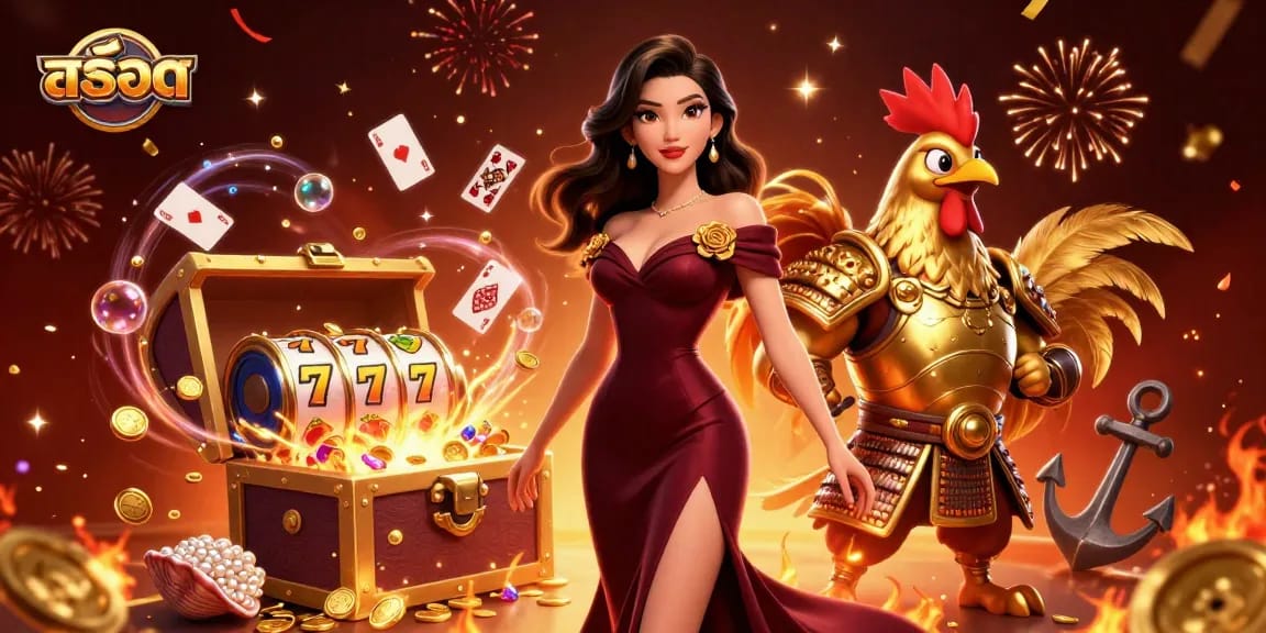 Spin to win exciting สล็อต treasures with our glamorous gaming illustration featuring vibrant casino elements.