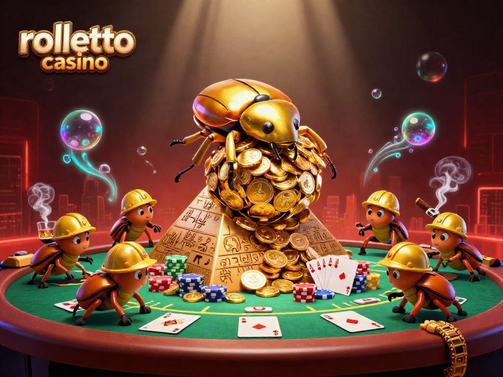 Experience thrilling gameplay at rolletto casino with vibrant 3D imagery showcasing high-stakes poker dynamics.
