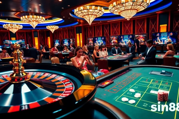 Experience thrilling gameplay at sin88, featuring dynamic poker tables and an exciting gaming atmosphere.