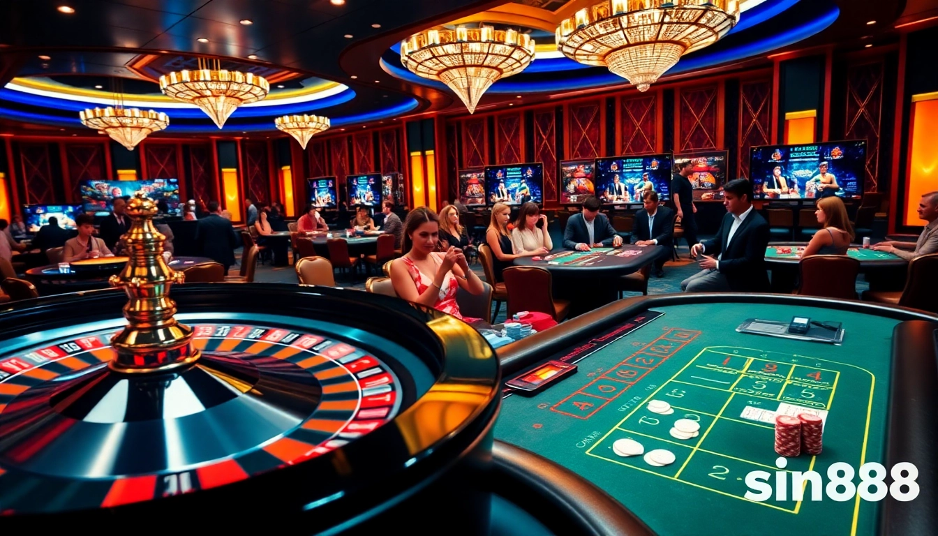Experience thrilling gameplay at sin88, featuring dynamic poker tables and an exciting gaming atmosphere.