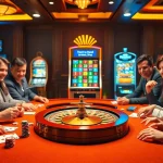 Players strategize excitement at a casino table, reflecting the thrilling experience of https://13win00.com/.