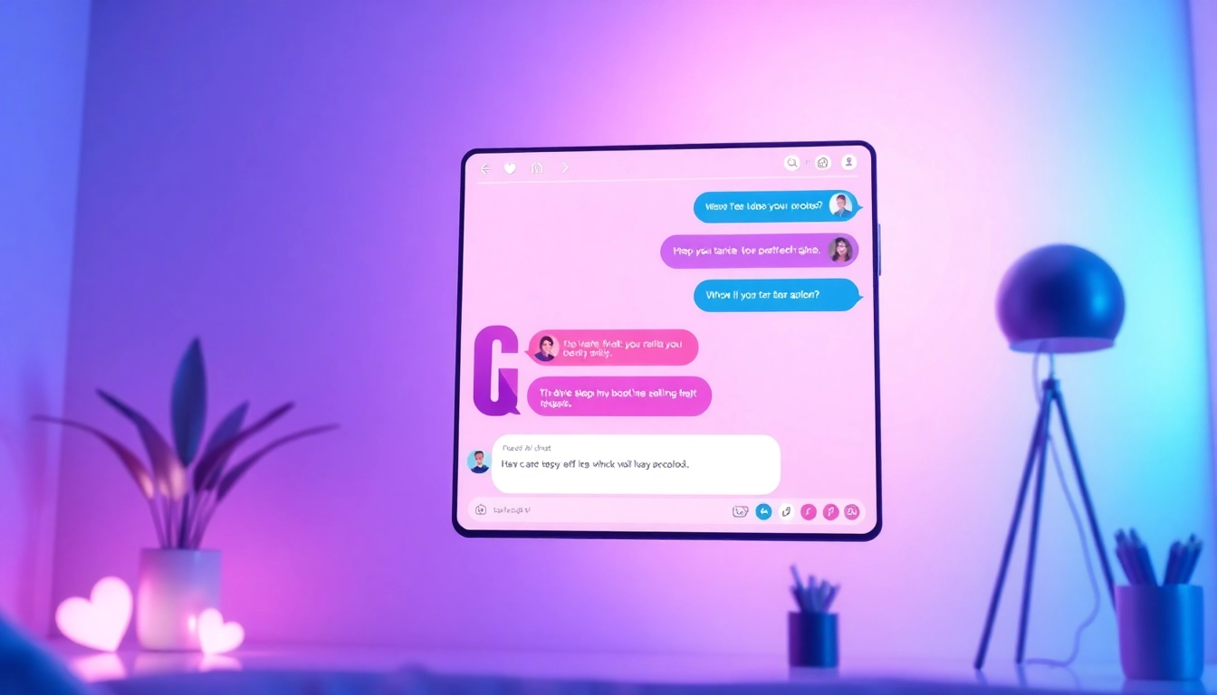 Chat interface showcasing interactive sex chat ai conversation with an AI chatbot in a cozy digital setting.