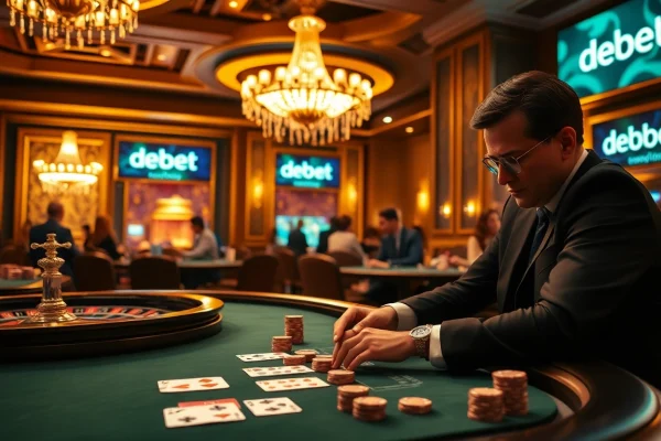 Experience the thrill of gambling with debet as players engage in high-stakes poker and roulette.