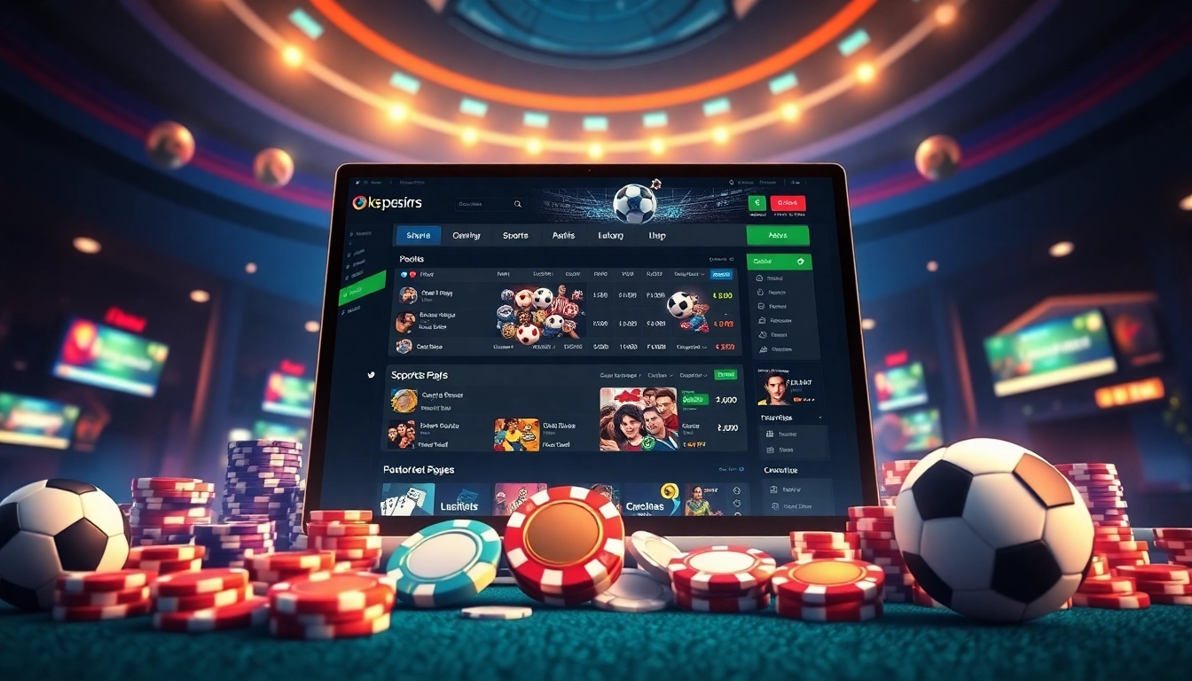 Experience the thrill of online betting at okvipwin.live with engaging casino visuals.