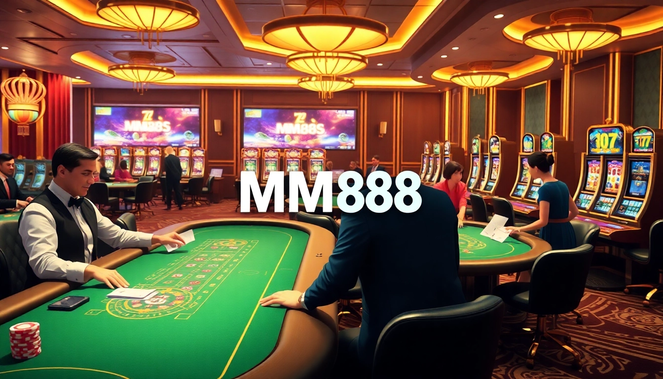 Experience the excitement of MM88 online gambling with vibrant casino tables and dynamic players.