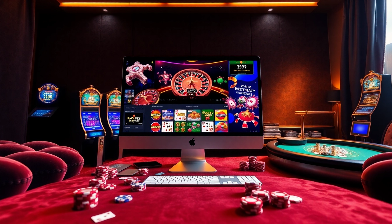 Engaging gambling scene showcasing Jun88's online casino experience with vibrant games and betting elements.