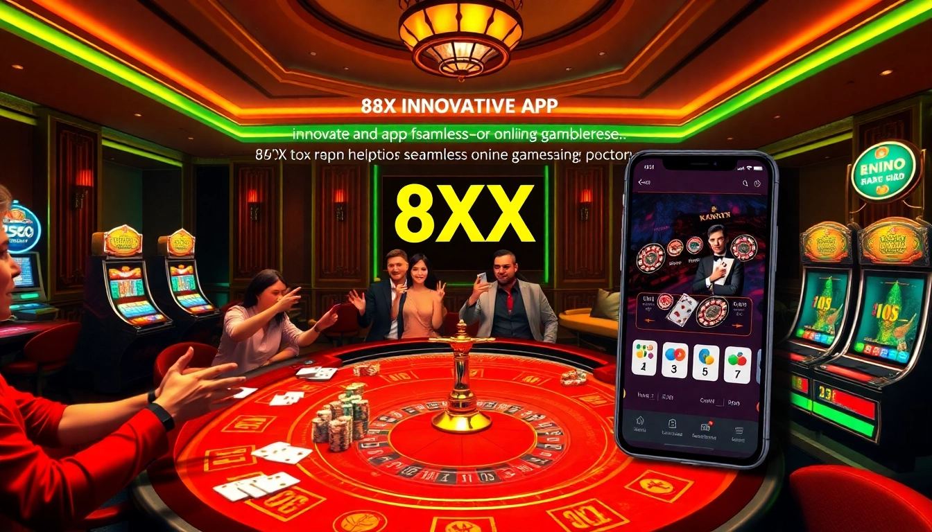 Experience thrilling gameplay at the 8XX casino with vibrant tables, slots, and live betting excitement.