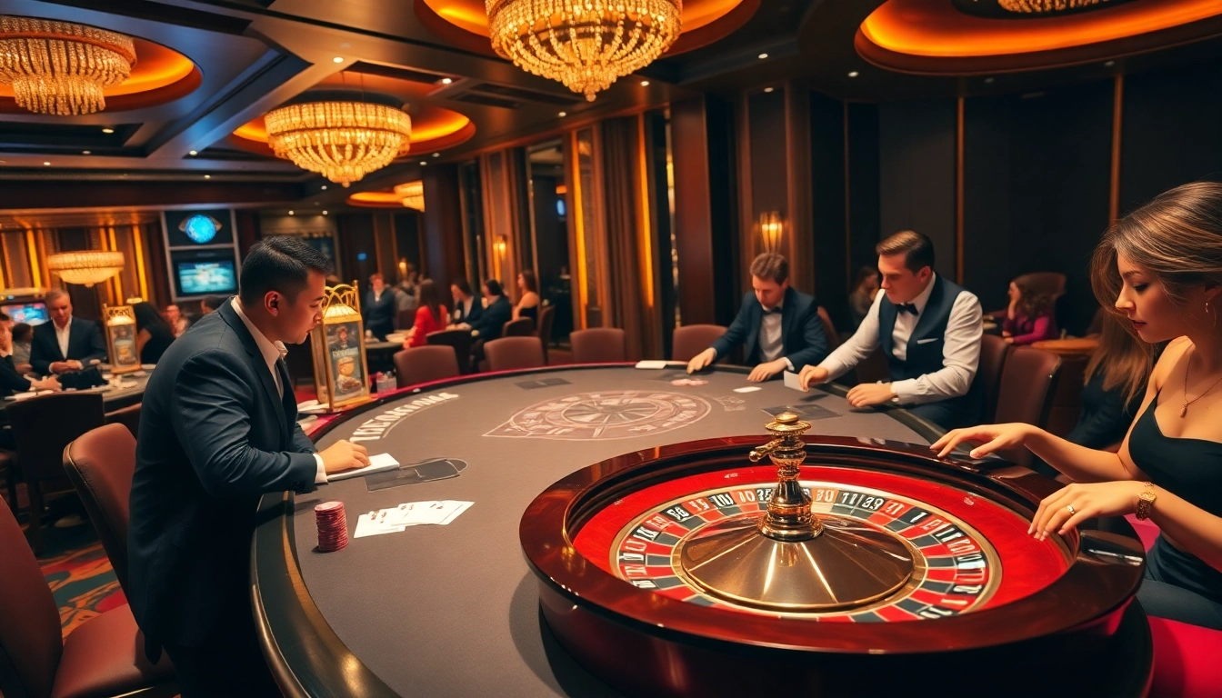 KP88 branding on poker chips amidst an exciting casino gaming environment.