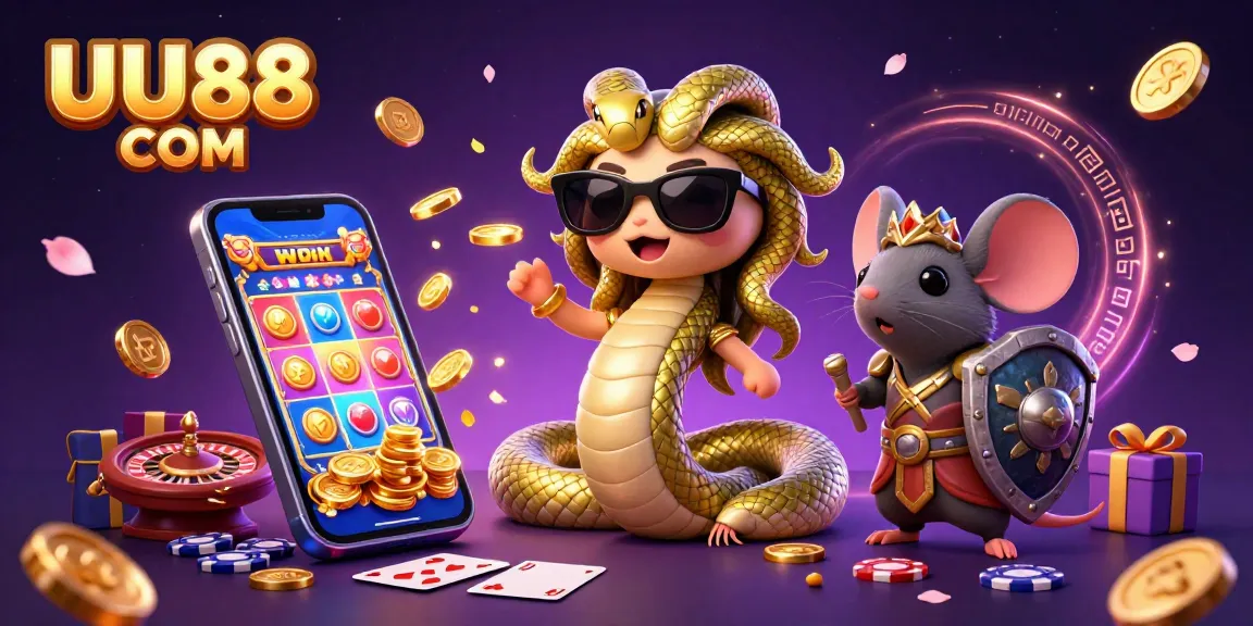 Engage with the captivating gaming scene of UU88 COM featuring charming Medusa and gaming elements.