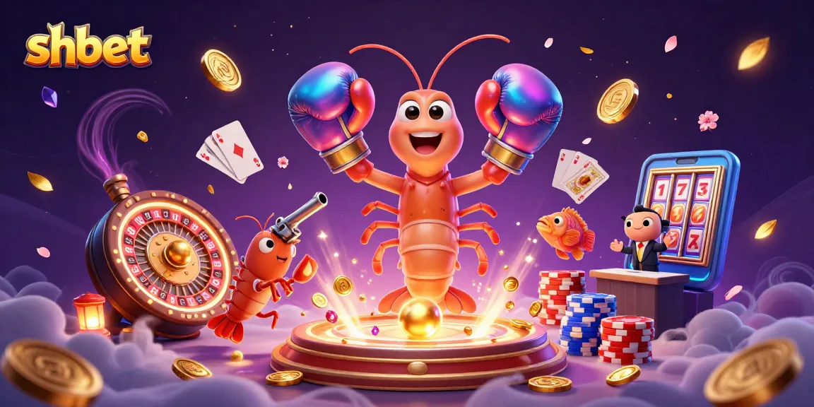 Win with shbet's thrilling casino games and vibrant 3D illustration of dynamic gaming elements.