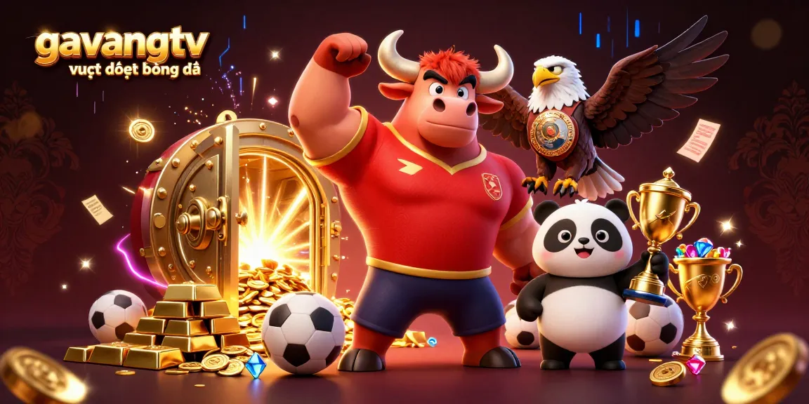 Engage with gavangtv trực tiếp bóng đá through this vibrant, action-packed 3D casino illustration showcasing a victory celebration.