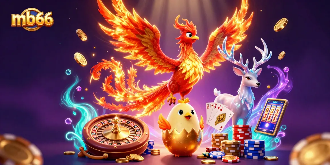 Experience thrilling wins at mb66 by capturing golden phoenix moments in a vibrant casino scene.