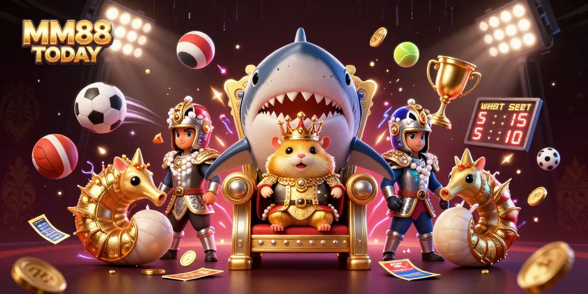 Win big at MM88 TODAY with the golden hamster king in a dazzling casino scene full of games.