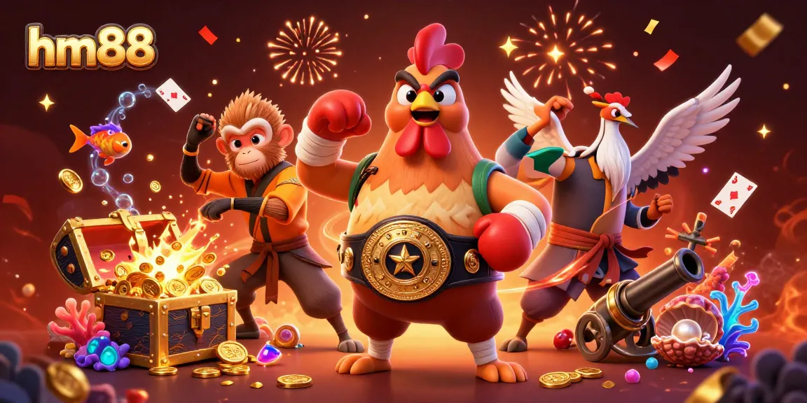 Engage in thrilling gameplay at hm88, featuring vibrant characters among casino treasures and action.
