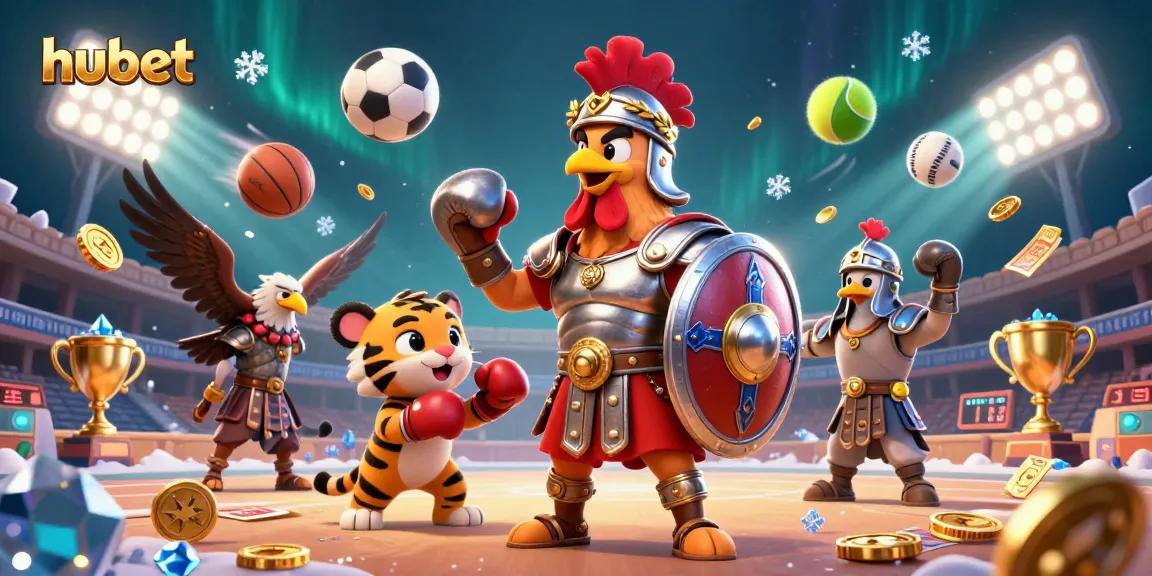 Experience thrilling gambling action with hubet in this vibrant 3D casino scene.