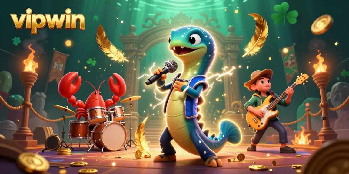 Experience the excitement of vipwin with a lively underwater casino scene featuring vibrant characters and action.
